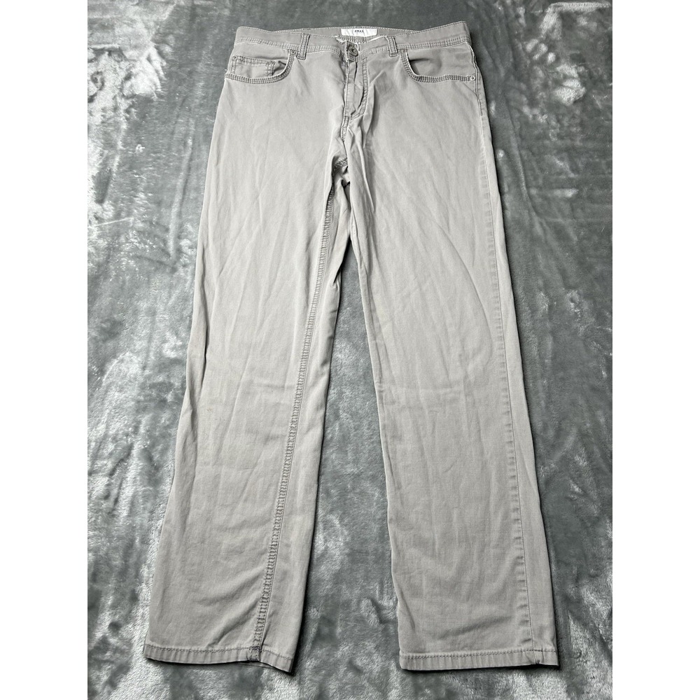 Brax Pants Men Size 32x28 Gray Regular Fit Chino Cooper Fancy